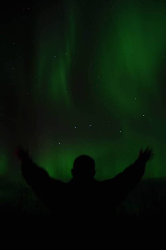 Rendendo homenagens ao nosso mais belo show cósmico, a Aurora Boreal na noite sem lua em Tok, no Alaska